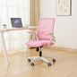 Ergonomic Office Chair Desk Chair with Adjustable Height Mesh Computer Chair Swivel Chair with Flip-up Arms and Lumbar Support Pink
