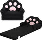 MONKISS Cat Paw Kids Couch, Toddler Chairs Comfy, Toddler Couch Bed Fold Out, Baby Lounge Chair, Birthday Gift for Girls, 1-4 Years Old, SF06, Black