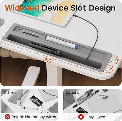 Mobile Small Standing Desk with Drawer, 23.6"x19.7" Rolling Laptop Cart on Wheels, Height Adjustable Sit Stand Computer Workstation with Storage for Compact Space, White