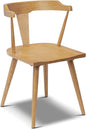 POLY & BARK Mid Century Modern Enzo Oak Dining Chair – Solid Oak Wood Splat Back Chair, 18" Seat Height, 32" Tall – Stylish MCM Kitchen & Dining Room Chair