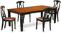 East West Furniture LGKE5-BCH-LC 5 Piece Dinette Set for 4 Includes a Rectangle Dining Room Table with Butterfly Leaf and 4 Faux Leather Kitchen Dining Chairs, 42x84 Inch, Black & Cherry