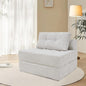 ANONER Folding Sofa Bed, Versatile Convertible Sleeper Chair with Pillow, Futon Fold Out Chair Bed, Memory Foam Chaise Lounge, Cozy Floor Couch for Living Room and Bedroom, Beige