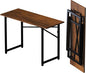 47 inch Folding Desk No Assembly Required, Writing Gaming Computer Camping Table, Home Office Desk, Mahogany