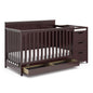 Graco Hadley All-in-One Convertible Crib & Changer (Espresso) – GREENGUARD Gold Certified, Fits Standard Crib Mattress, Converts to Toddler Bed and Full Bed, 4 Adjustable Mattress Heights