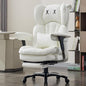 Efomao White Big and Tall Office Chair with Footrest – Ergonomic High-Back Computer Chair with Adjustable Armrests, Wide Seat – Modern Home Office, Gaming & Study Chair for Young Professionals