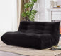 Bean Bag Chair, Loveseat Fireside Chair Large Bean Bag Sofa for Adults, Memory Foam Two Seater Couch Gaming Chairs with Comfy Design, Lazy Floor Sofa for Living Room, Bedroom, Dark Gray