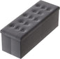 PRANDOM Jumbo Ottoman with Storage [1-Pack] Velvet Folding Small Square Foot Stool with Lid for Living Room Bedroom Coffee Table Dorm Dark Grey 43x15x15 inches