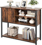 41" Console Table with Storage Shelf, Entryway Table with Storage, Behind Couch Table, Sofa Table for Entryway, Hallway, Living Room, Foyer, Kitchen, Rustic Brown
