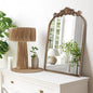 Wall Mirror Window Decorative Traditional Vintage Ornate Baroque Mirrors Antique Arched Farmhouse for Living Room Bedroom Entryway Bathroom Vanity (27 * 19 * 1.2, Gold)