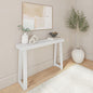 Plank+Beam Solid Wood Console Table, 46.25 Inch, Sofa Table, Narrow Entryway Table for Hallway, Behind The Couch, Living Room, Foyer, Easy Assembly, White