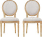 Christopher Knight Home Phinnaeus Polyester Beige Fabric Dining Chair (Set of 2), 2-Pcs Set