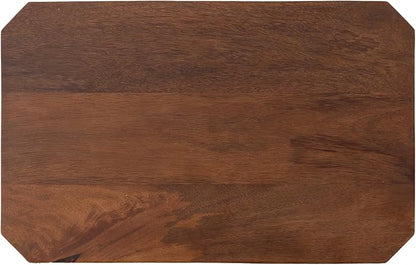Kate and Laurel Talcott Modern Rectangle Wood Side Table, 16 x 10 x 25, Walnut Brown, Transitional Decorative Two-Tier End Table for Use as a Bedroom Nightstand or Living Room Accent