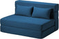 Folding Sofa Bed with Pillows- Convertible Chair Floor Couch & Sleeping Mattress, Foldable Memory Foam Sleeper for Living Room/Dorm/Guest Room/Home Office/Apartment/Loft, Twin, Navy Blue