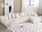 Free Combination Cloud Boneless Modular Sectional Sofa with Chaise Lounge,Modern Minimalist Upholstered Couches, Oversized U Shaped Lounge Sofa Couch w/ 8 Pillows