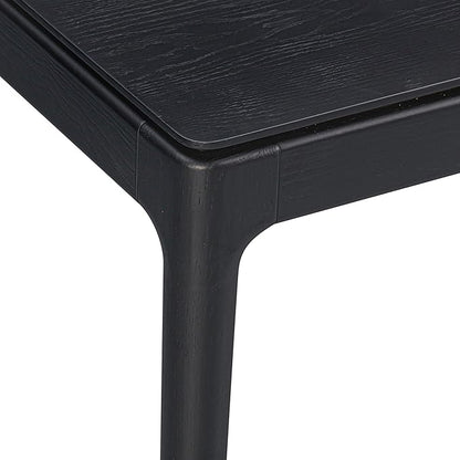 NTC Mingle 55 Inch Modern Design, Rectangular Dinner Table for Dining Room, Living Room Furniture, Effortless Assembly, Burnt Black