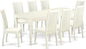 East West Furniture DOIP9-LWH-W 9 Piece Dining Set Includes a Rectangle Dining Table with Butterfly Leaf and 8 Kitchen Chairs, 42x78 Inch, Linen White