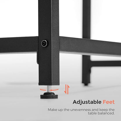 VASAGLE Computer Desk, Gaming Desk, Home Office Desk, for Small Spaces, 23.6 x 47.2 x 29.9 Inches, Industrial Style, Metal Frame, Rustic Brown and Black ULWD039B01