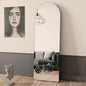 BEAUTYPEAK 64"x21" Arch Full Length Mirror, Hanging or Leaning Arched-Top Full Body Mirror with Stand for Bedroom, Dressing Room, Black