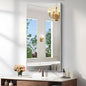 KOCUUY 24x48 Inch Large Silver Wall Mounted Mirror,Brushed Nickel Framed Rectangular Mirror for Wall Over Sink,Modern Design for Bedroom Living Room Bathroom,Functional Oversized Mirror