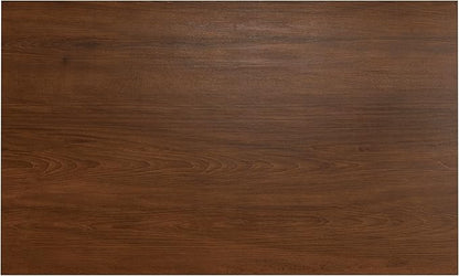 SIMPLIHOME Wilson Dining Table, Solid Wood Walnut Veneer, 60 x 36 inches, Transitional-Style Rectangular Kitchen Table for up to 6 People