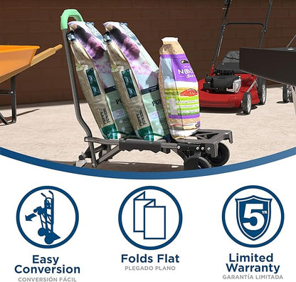 COSCO Shifter Multi-Position Folding Hand Truck and Cart, 300 lb. Weight Capacity, Green, 12222PBG1E