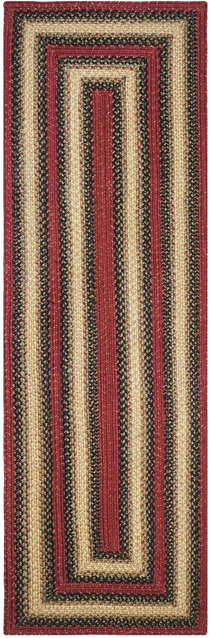 Highland Multi Color Jute Braided Rug Runner, 22x72 Rectangle - Warm Country and Lodge Decor, Perfect for Kitchens and Entryways - Reversible and Easy to Clean
