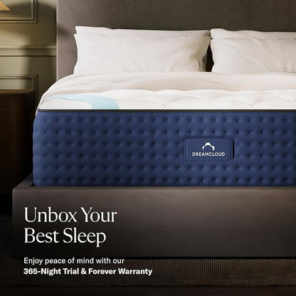 Premier 13" Queen Mattress - Luxury Hybrid Memory Foam - 365 Night Trial - Premium Pressure-Relieving Layers - Forever Warranty - Mattress in a Box - CertiPUR-US Certified