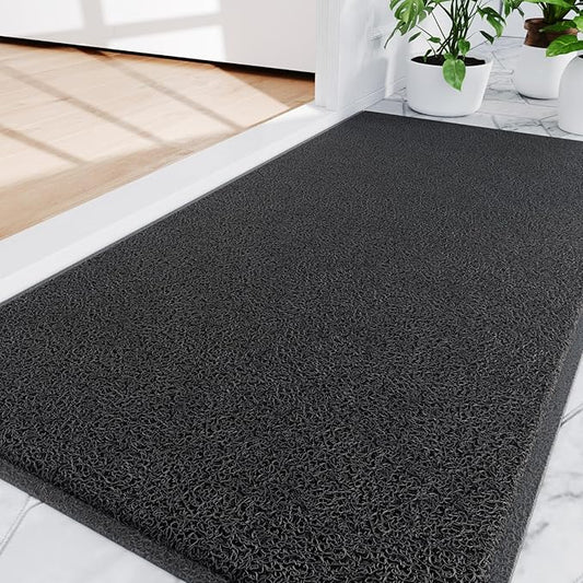 Amyracel Front Door Mat Indoor Outdoor Entrance, 24" x 48" All-Season Waterproof Heavy Duty Doormat for Outside Entry, Stain and Fade Resistant, Low Profile, Easy Clean Patio Entryway Mat