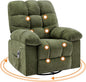 Rocking Recliner Chair with Vibration Massage & Heat, 360° Swivel Oversized Rocker Recliner with Side Pocket for Living Room, Bedroom & Nursery