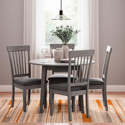 Signature Design by Ashley Shullden Casual Dining Room Side Chair with Spindle Back, 2 Count, Gray
