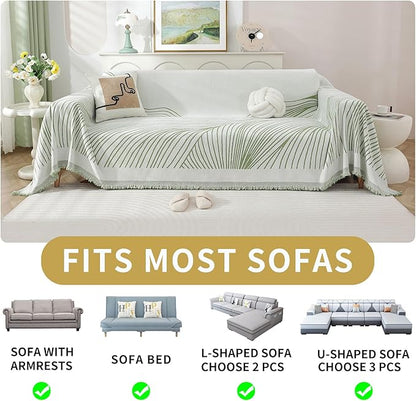 Non Slip Sofa Covers Couch Covers for 3 Cushion Couch Sofa Pet Friendly Washable Couch Covers for Sofa, Soft Thick Sectional Couch Covers L Shape Furniture Protector for Kids, Dogs 71" X102"