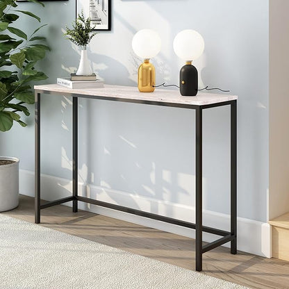 HOMERECOMMEND Sofa End Table Computer Desk Coffee Snack Console Tables for Living Room Or Corridor Hallway Oak