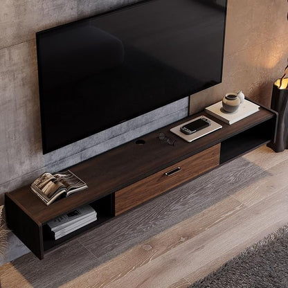 86'' Floating TV Stand,Wall Mounted TV Console,Floating TV Cabinet,Under TV Shelf for Bedroom Living Room(Walnut)