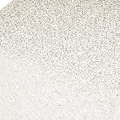 HomePop Modern Channel Tufted Ottoman Home Décor|Ottoman for Living Room & Bedroom - Cream Boucle