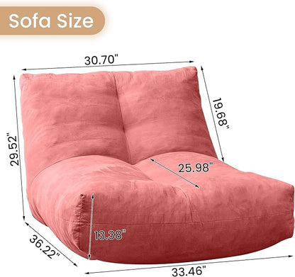 Bean Bag Chair Lazy Bean Bag Sofa, Floor Beanbag Chairs with Stuffed High-Density Foam, Memory Foam Bean Bag Sofa for Living Room, Bedroom and Office