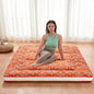 Dr.Futon Japanese Floor Futon Mattress Extra Thick Folding Roll Up Bed Topper Mat for Guest,Lounger and Tavel