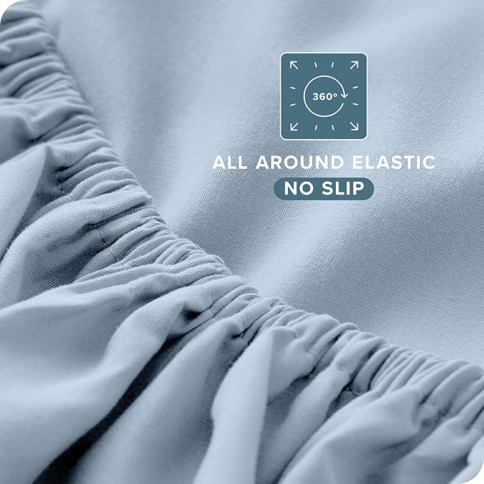 Bare Home Twin XL Sheet Set - College Dorm Size - Luxury 1800 Ultra-Soft Microfiber Twin Extra Long Bed Sheets - Deep Pockets - Easy Fit - Extra Soft - 3 Piece Set - Bed Sheets (Twin XL, Dusty Blue)