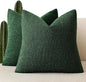 Foindtower Pack of 2 Textured Boucle Throw Pillow Covers Neutral Accent Solid Decorative Pillow Cases Cozy Woven Couch Cushion Case for Sofa Bedroom Living Room Home Decor 20x20 Inch Pine Green