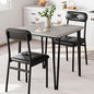 GarveeHome Dining Table Set for 2, Kitchen Table with Upholstered Chairs for Kitchen Room and Small Spaces (Grey, Table with 2 Chairs)