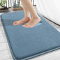 OLANLY Thick Memory Foam Bath Mat Rug 30x20, Extra Soft Absorbent Bathroom Rug, Quick Dry Bath Mats, Non-Slip, Machine Washable Carpet for Bathroom, Tub and Shower, Home Decor Accessories, Airy Blue