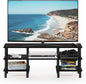 Furinno Turn-N-Tube 3-Tier Multipurpose Wide Shelf TV Stand, Espresso/Black