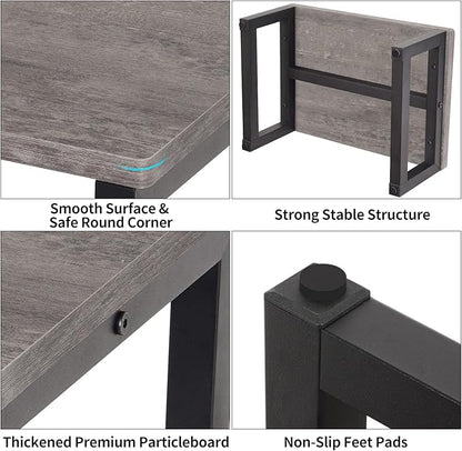 Snughome Wooden Step Stools for Adults Kids, Solid Portable Wooden Bedside Step Stool Adults Hold Up to 350 lb, One Step Foot Stool for Kitchen, Bedroom, Living Room, Bathroom - Self-Assembly(Grey)