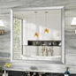 36x36 Inch Silver Bathroom Mirror for Wall, Thick Metal Framed Rectangle Mirrors for Over Sink, Bedroom, Living Room, Entryway, Anti-Rust, HD Tempered Glass