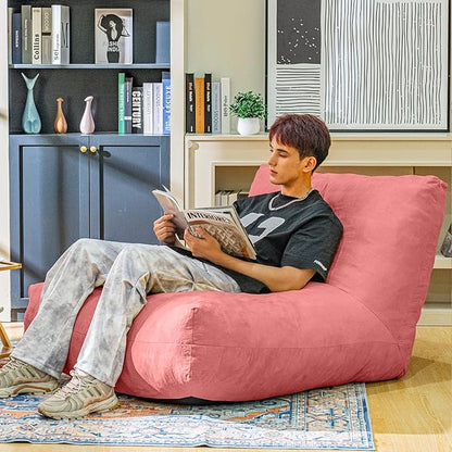 Bean Bag Chair Lazy Bean Bag Sofa, Floor Beanbag Chairs with Stuffed High-Density Foam, Memory Foam Bean Bag Sofa for Living Room, Bedroom and Office