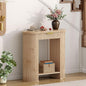YITAHOME 31.5" Farmhouse Console Table for Entryway, Entry Hallway Foyer Table with 2 Drawers and Storage Shelf, Large Sofa Behind Couch Fluted Elliptical Desk for Hallway Living Room, Oak Color