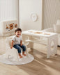 Toddler Table and Chair Set, Activity Table with Magnetic Drawing Board, Large Built-in Storage,Plastic Children Activity Table for Playing Reading Drawing Eating