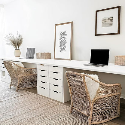 Kaboon 45.67"x23.62" White Table Top, Solid One-Piece Desktop, Reversible Melamine Countertop, Double Desks, L-Desk DIY