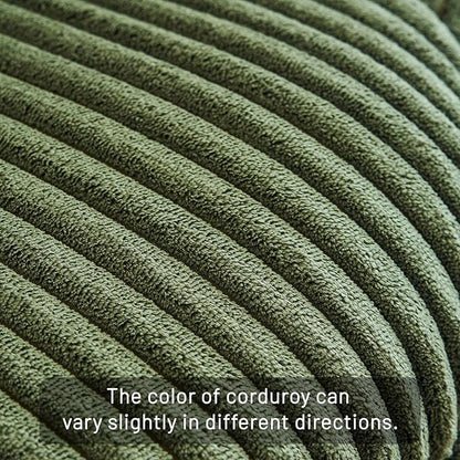 Furniliving Upholstered Swivel Accent Chair for Living Room, Modern Armchair Side Chair with Headrest Bedroom Chair with Metal Legs Comfy Sofa Chairs with Pillow, Large, Corduroy, Green