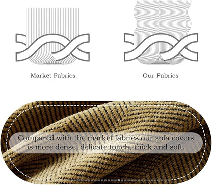 STACYPIK Yellow Sofa Cover for Dogs, Chenille Non-Slip Couch Cover for Pets, Washable Loveseat Cover for Sectional, Soft Jacquard Furniture Protector for 3 Cushion Couch, Couch Throw Blanket-91X134IN