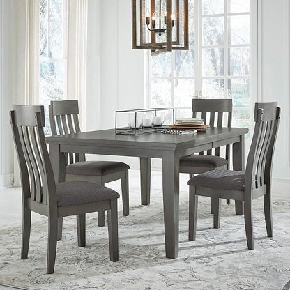 Signature Design by Ashley Hallanden Modern Slat Back 18.63" Dining Room Chair, Set of 2, Gray
